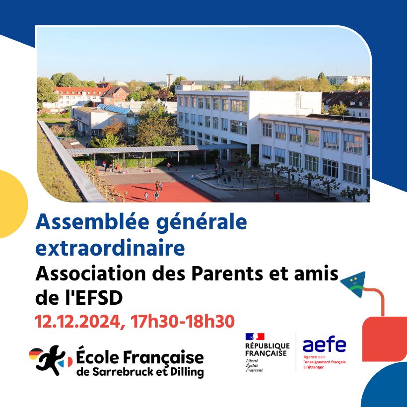 APE : Assemblée générale extraordinaire / Außerordentliche Mitgliederversammlung