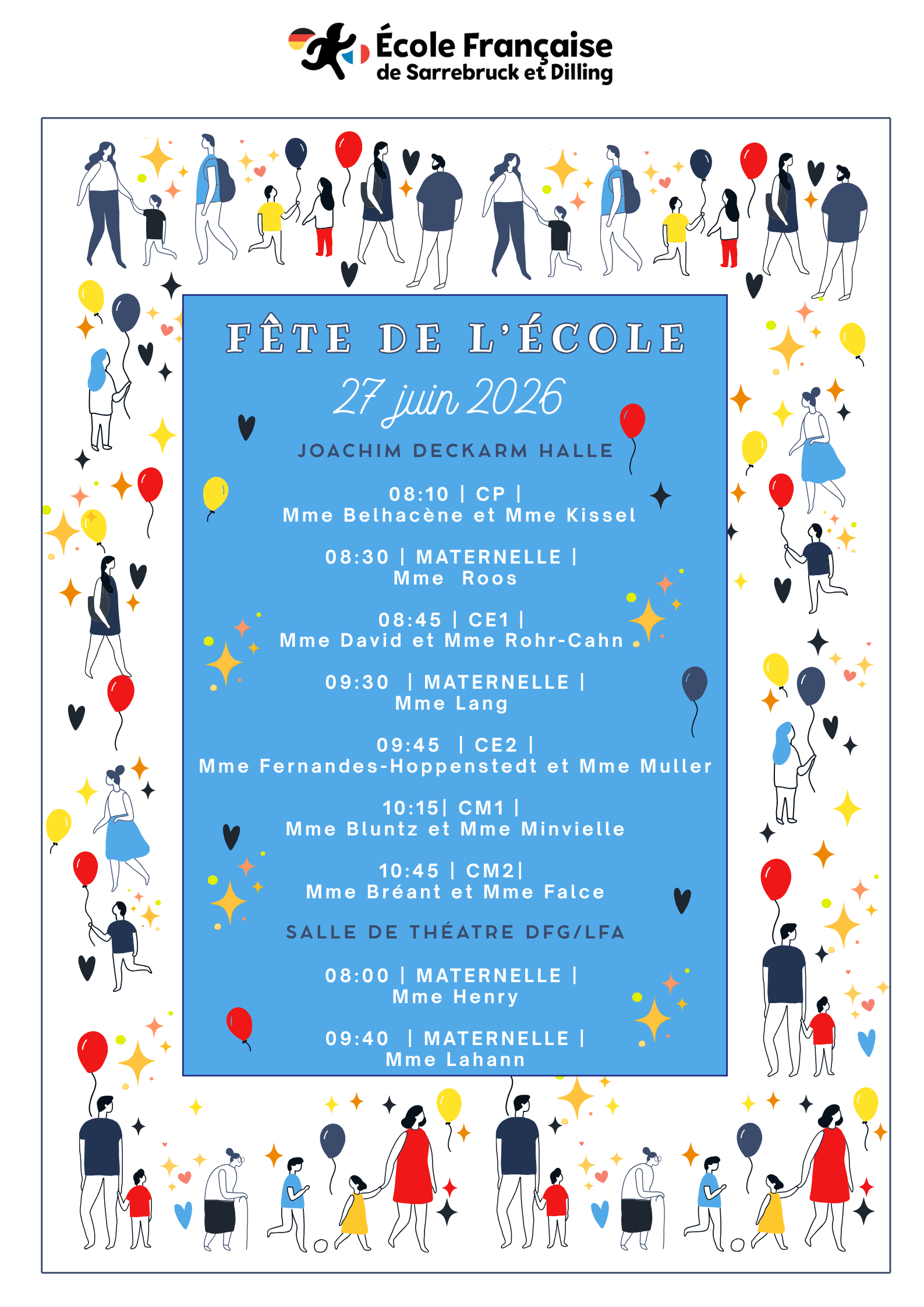 Fête de fin d’année – ajustement des horaires