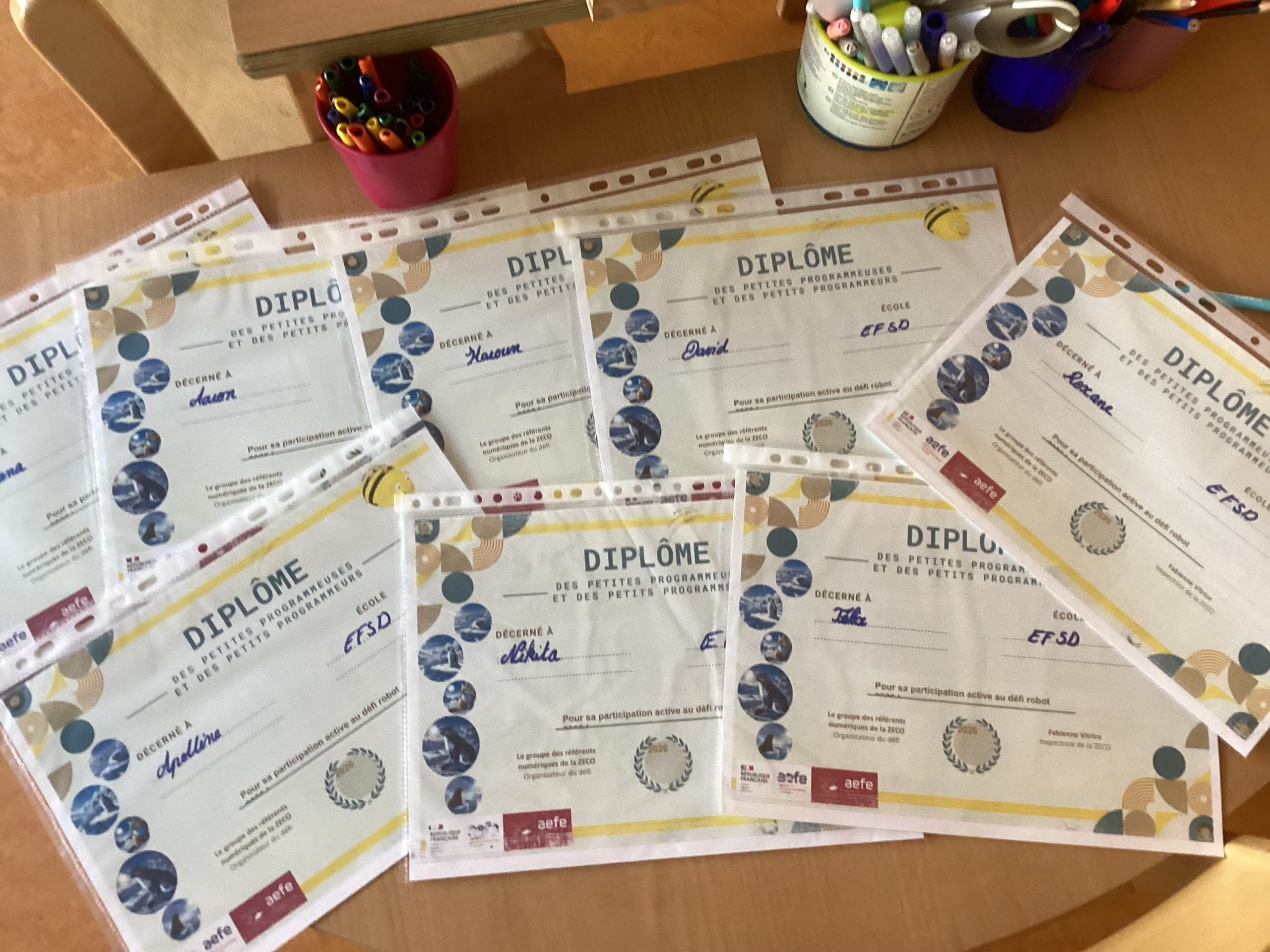 Maternelle : Remise des diplômes de petits programmateurs